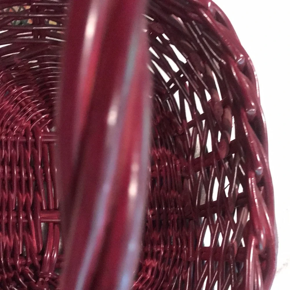 Basket Burgundy with Handle